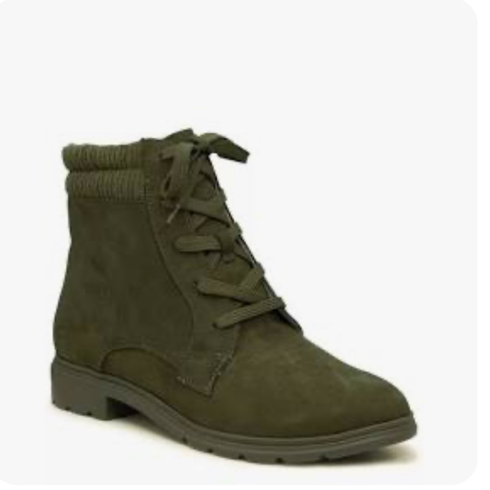 Dr. Scholl's Lace Up Olive Boots